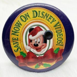 🔮 5/$25 Vintage Santa Mickey Disney Video‎ Pin